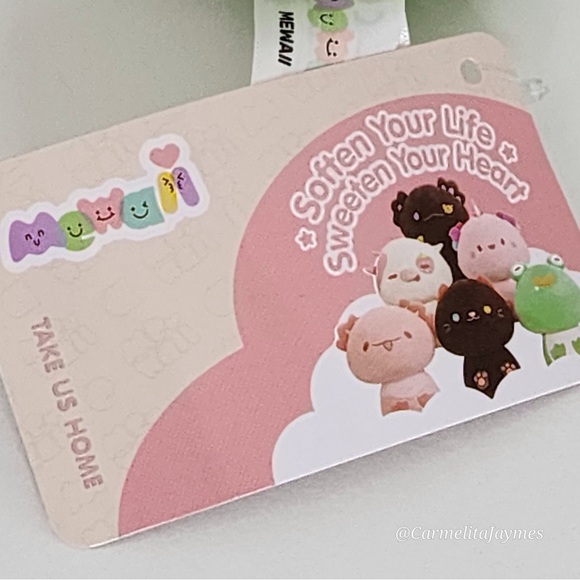 MEWAII 🦋 Mothman Glow In The Dark Mini Bouncy Bouncy Plush Keychain NWT - Picture 5 of 6